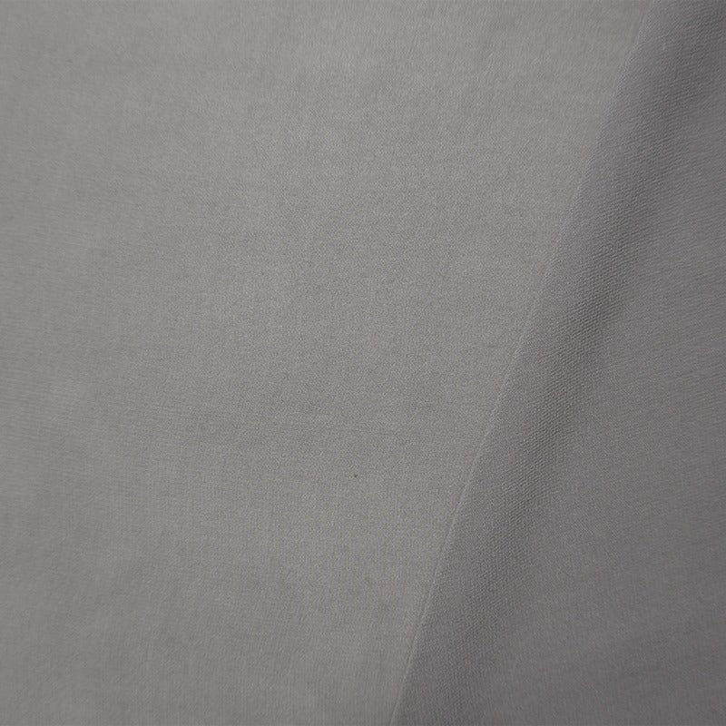 Gray Silk Solid Chiffon Woven Fabric