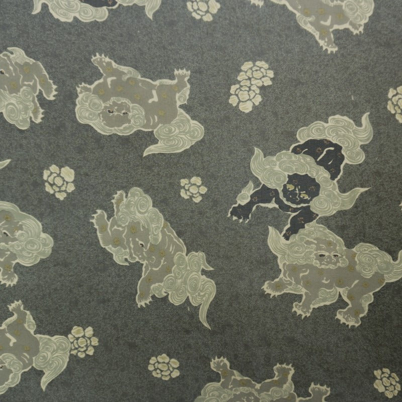 Gray Silk Printed Chiffon Woven Fabric