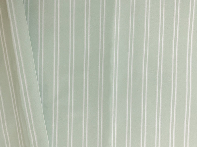 2 YD PC-Green-White Stripe Printed Board Short Woven Fabric