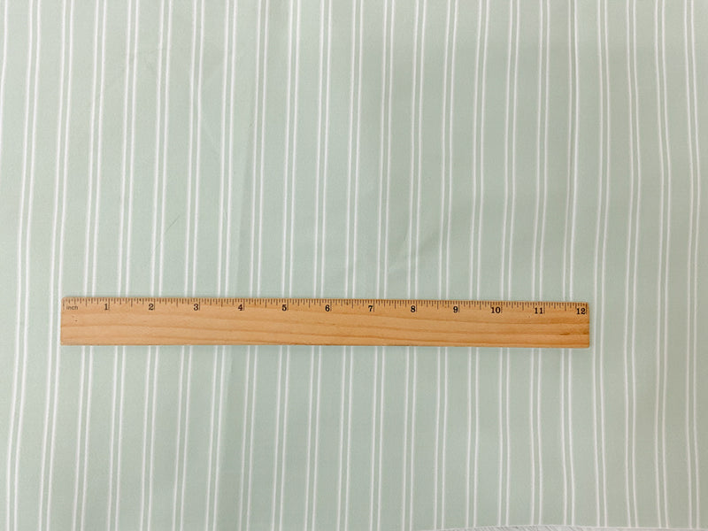 2 YD PC-Green-White Stripe Printed Board Short Woven Fabric