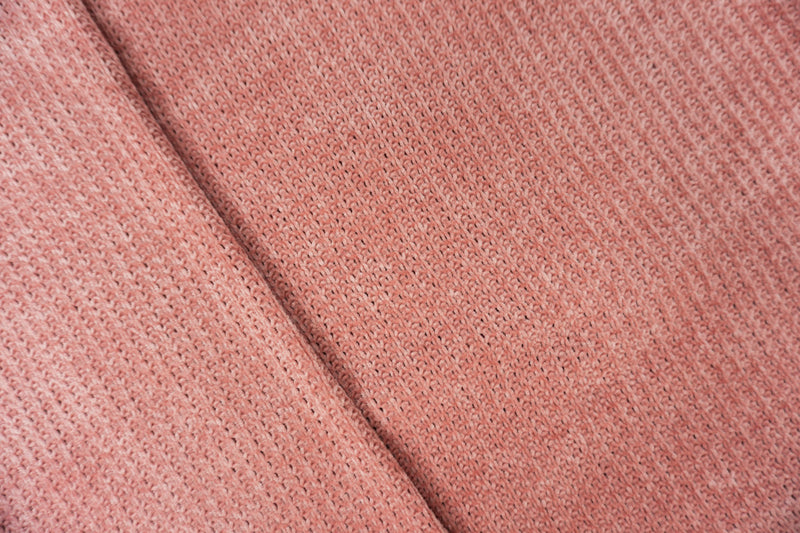Pink Poly Nylon Chenille Sweater Knit Fabric