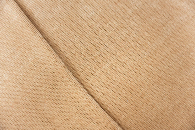 Beige Poly Chenille Solid Jersey Sweater Knit Fabric