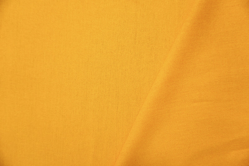 Mustard Yellow Washed Rayon Linen Solid Reorderable Woven Fabric