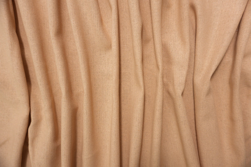 Tan Beige Washed Rayon Linen Solid Reorderable Woven Fabric
