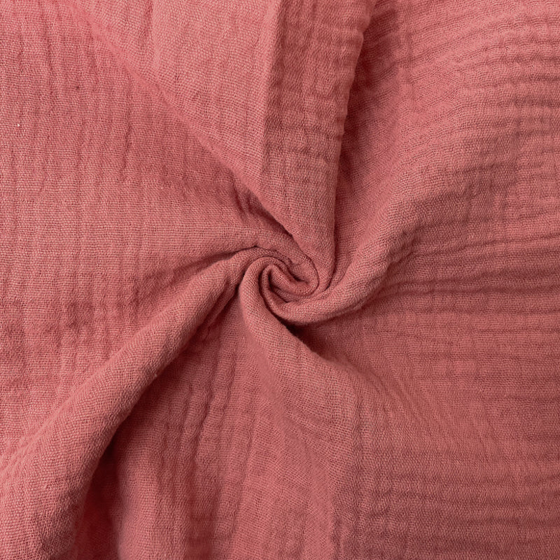 Deep Pink Cotton Solid Double Gauze Reorderable Woven Fabric