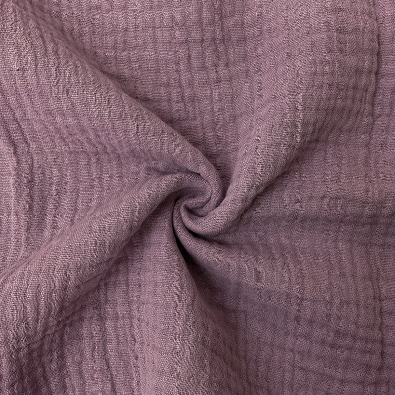 Lavender Purple Cotton Solid Double Gauze Woven Fabric