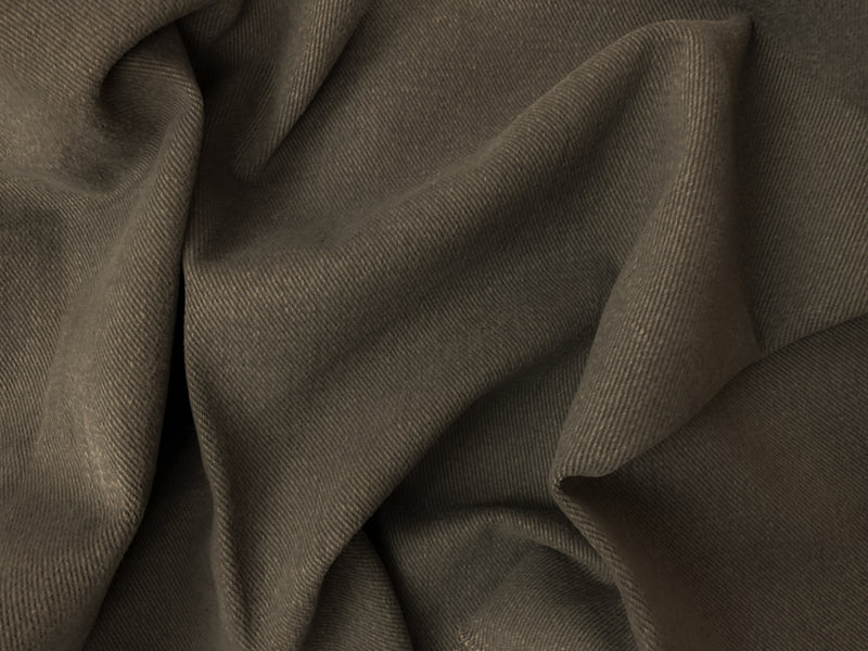 Deep Brown 11 oz. Cotton Brushed Face Bull Denim Woven Fabric