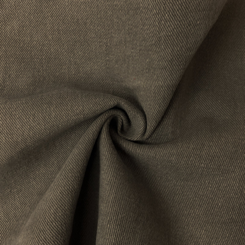 Deep Brown 11 oz. Cotton Brushed Face Bull Denim Woven Fabric