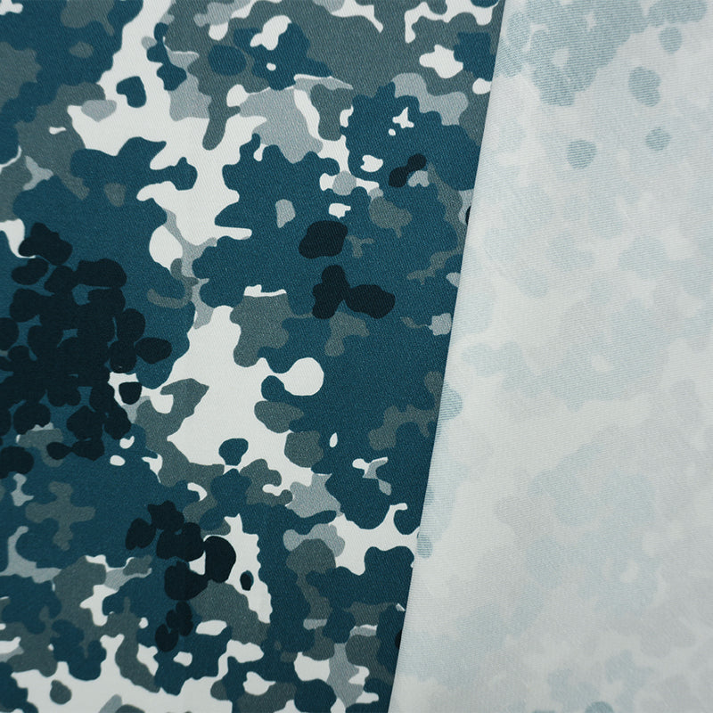 Gray-Multi 6.6 oz Famous Denim Co. Camo Print Cotton Denim Fabric