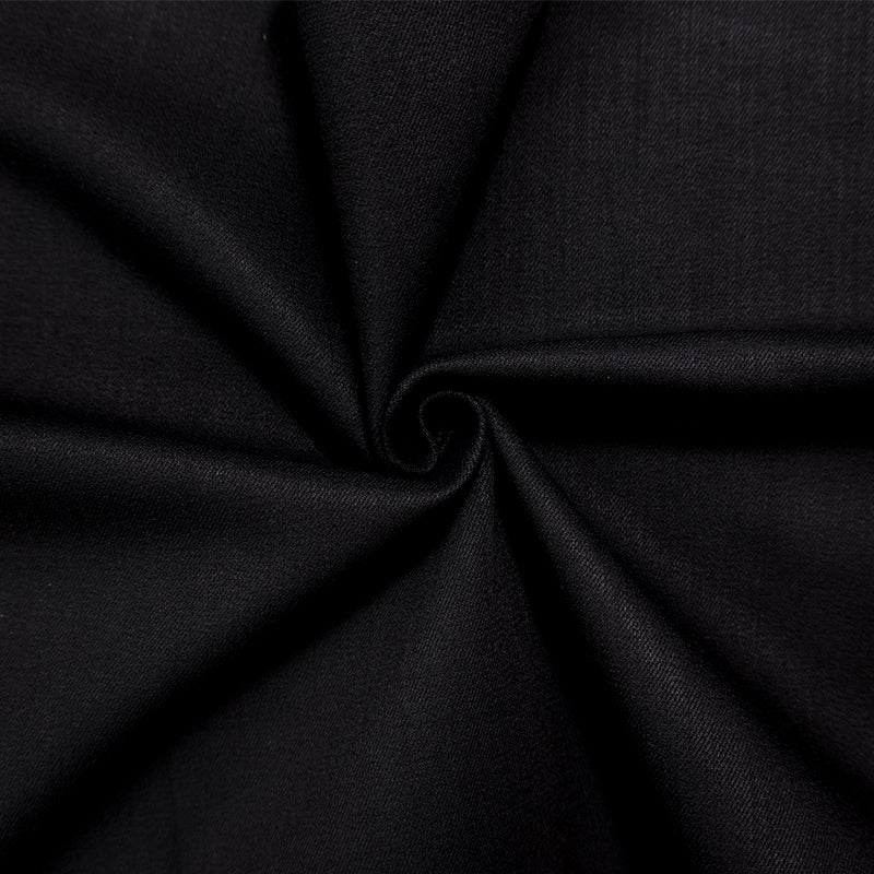 Black 9.5 oz. Cotton Blend Stretch Denim Twill Woven Fabric