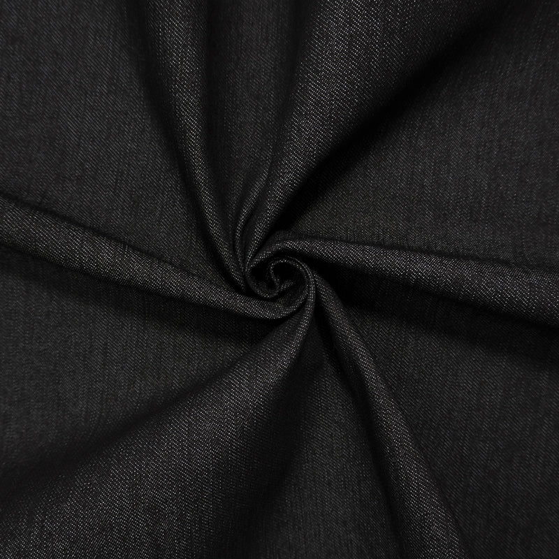 Black 8 oz. Cotton Stretch Denim Twill Woven Fabric