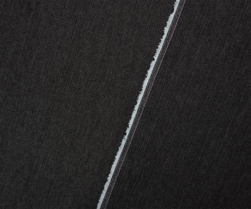 Black 8 oz. Cotton Stretch Denim Twill Woven Fabric