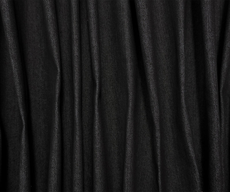 Black 8 oz. Cotton Stretch Denim Twill Woven Fabric