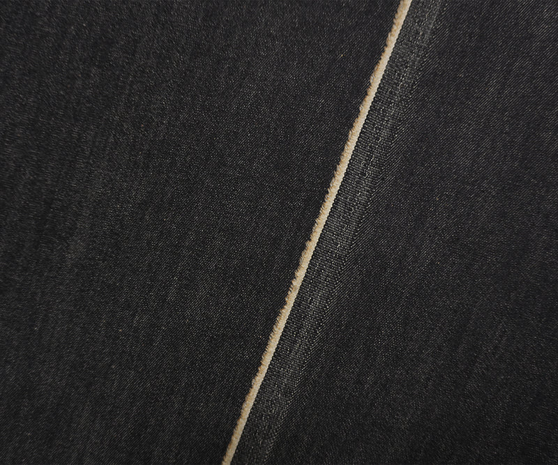 Black 10 oz. Candiani Cotton Stretch Denim Twill Woven Fabric