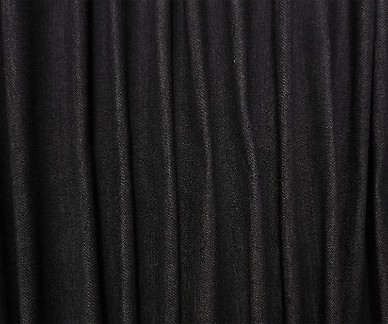 Black 10 oz. Candiani Cotton Stretch Denim Twill Woven Fabric