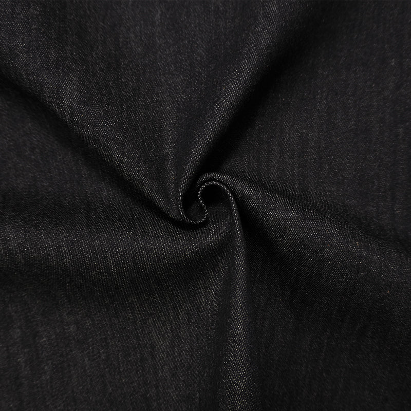 Black 10 oz. Candiani Cotton Stretch Denim Twill Woven Fabric
