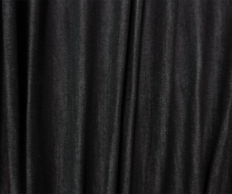 Night Black 11 oz. Cotton Blend Stretch Twill Denim Woven Fabric