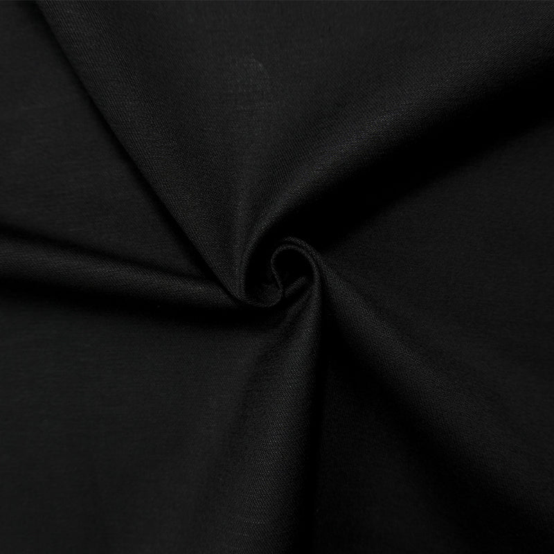 Deep Black 10 oz. Cotton Blend Stretch Twill Woven Denim Fabric