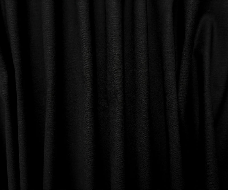 Deep Black 10 oz. Cotton Blend Stretch Twill Woven Denim Fabric