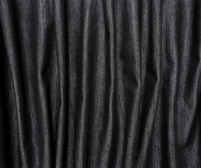 Deep Black 11 oz. Cotton Blend Twill Woven Denim Fabric