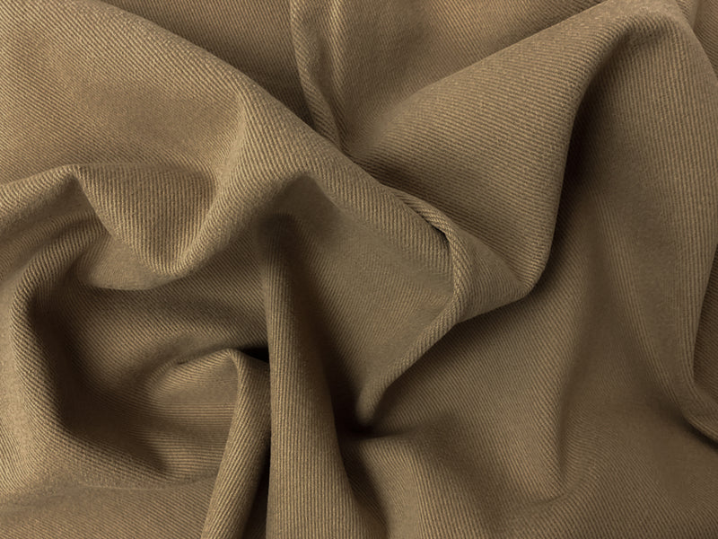 Brown 11 oz. Cotton Brushed Face Bull Denim Woven Fabric