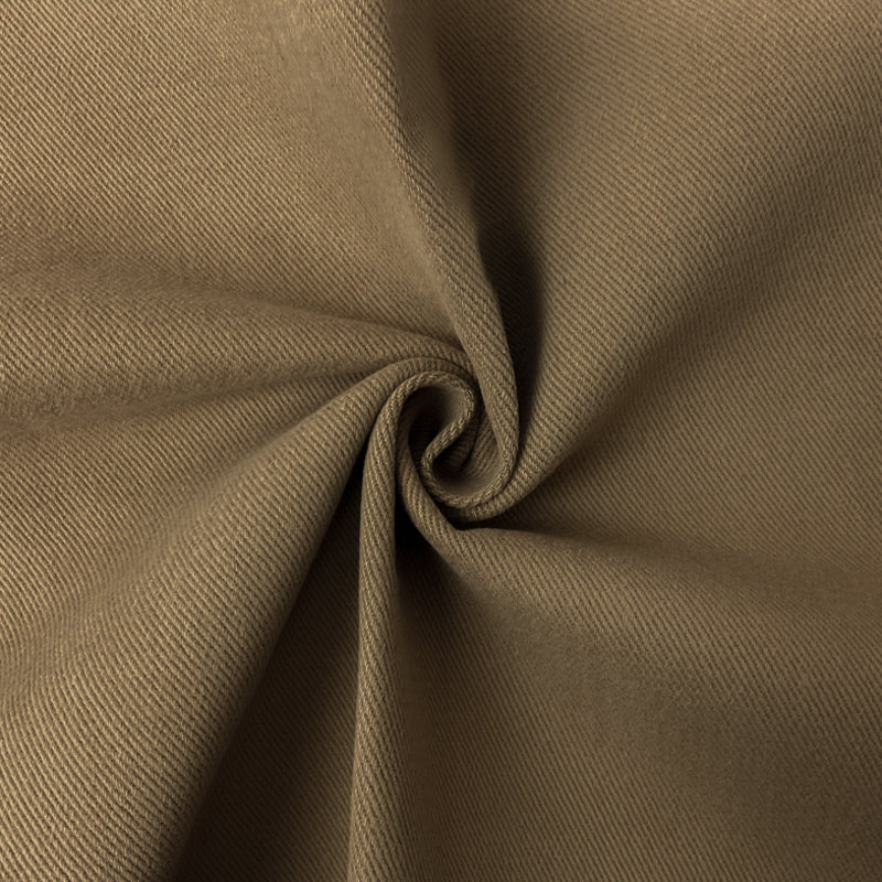 Brown 11 oz. Cotton Brushed Face Bull Denim Woven Fabric
