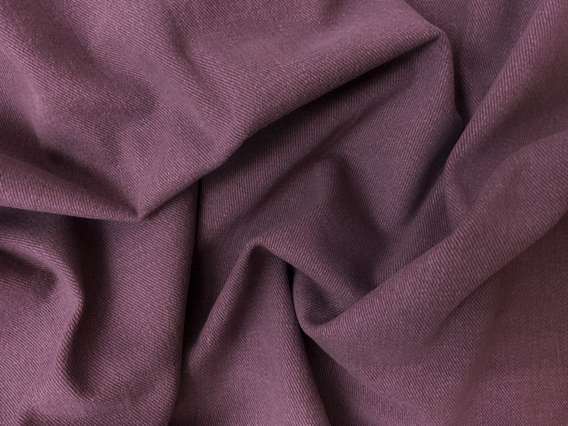 Purple 11 oz. Cotton Brushed Face Twill Bull Denim Woven Fabric