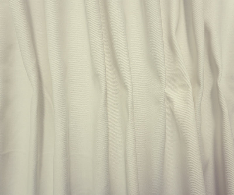 White 10 oz. Cotton Solid Bull Denim Woven Fabric