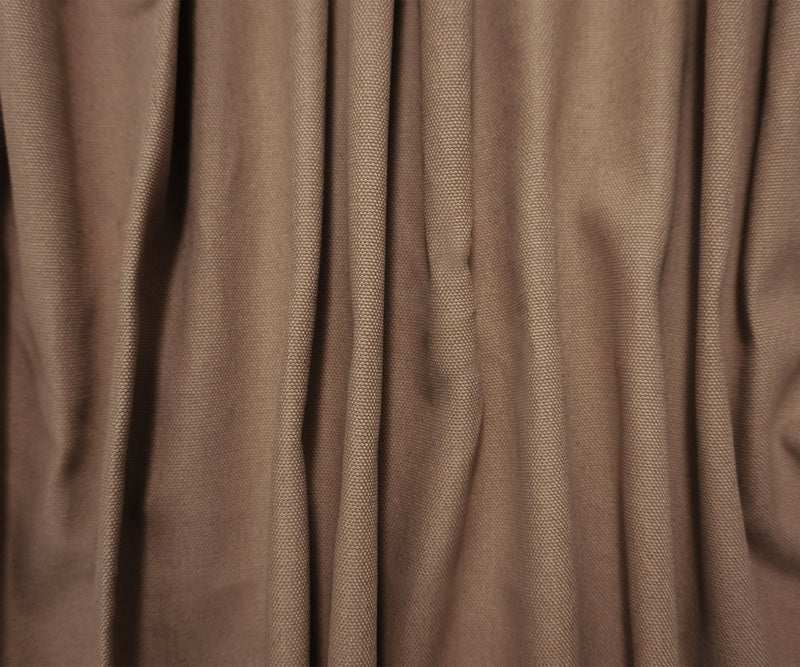 Cream Brown Cotton Solid Canvas Woven Fabric