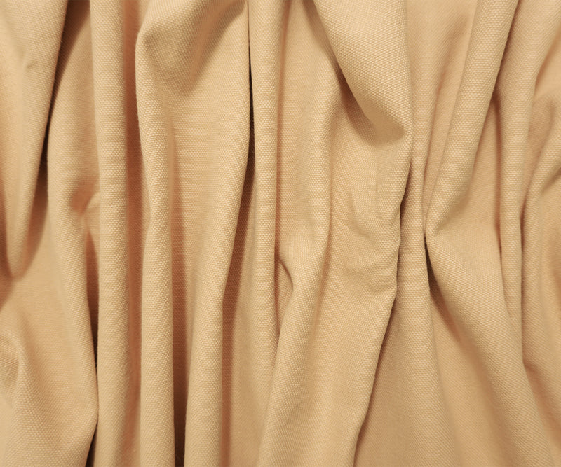 Warm Beige Cotton Solid Canvas Woven Fabric