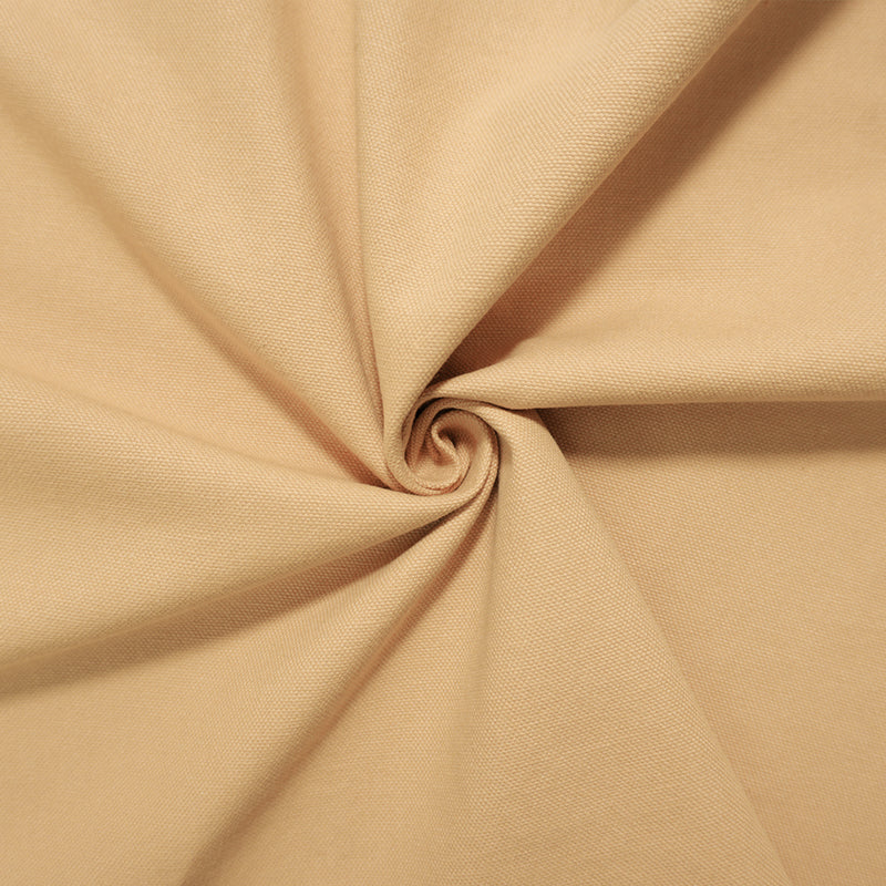 Warm Beige Cotton Solid Canvas Woven Fabric