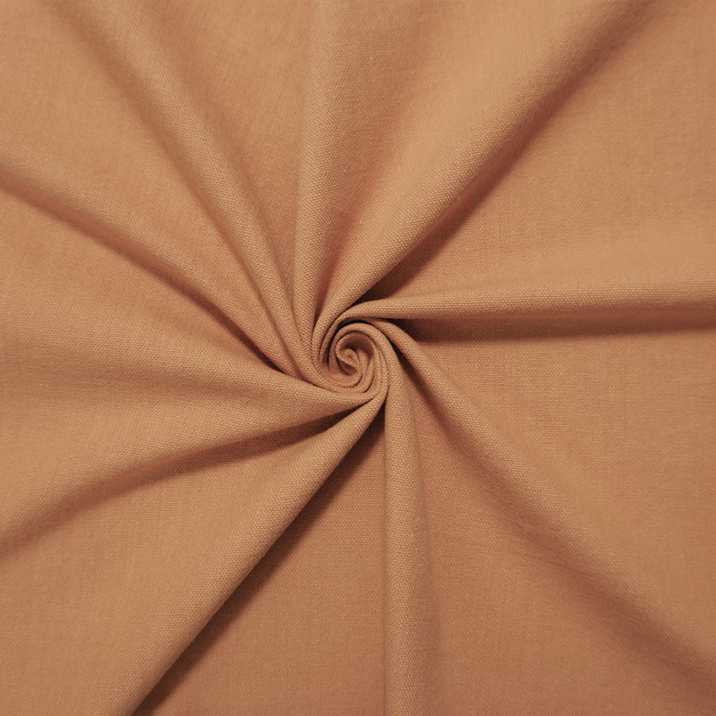 Muted Orange Cotton Solid Washed Canvas Woven Fabric
