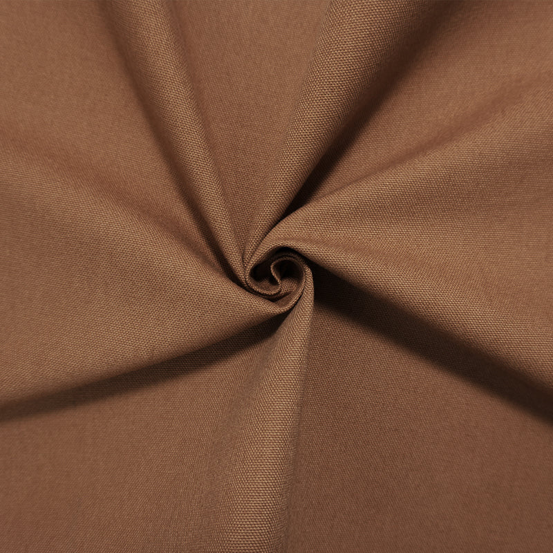 Brown Cotton Solid Canvas Woven Fabric