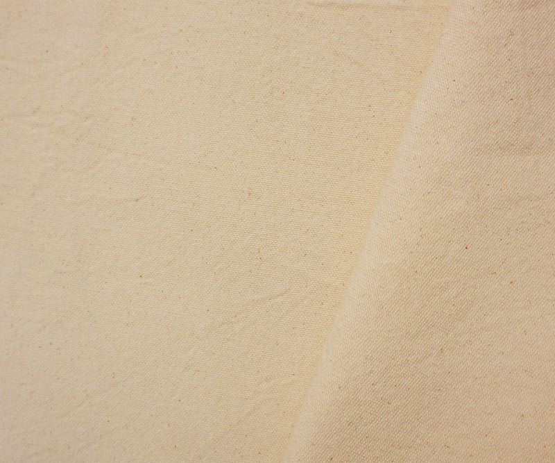 Natural Ivory Cotton Washed Canvas Woven Fabric