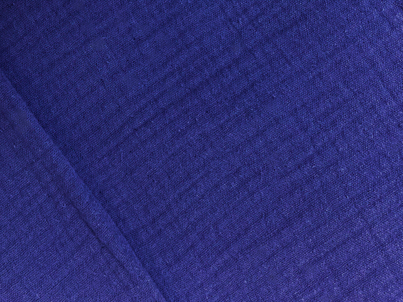 Royal Blue Cotton Solid Double Gauze Reorderable Woven Fabric