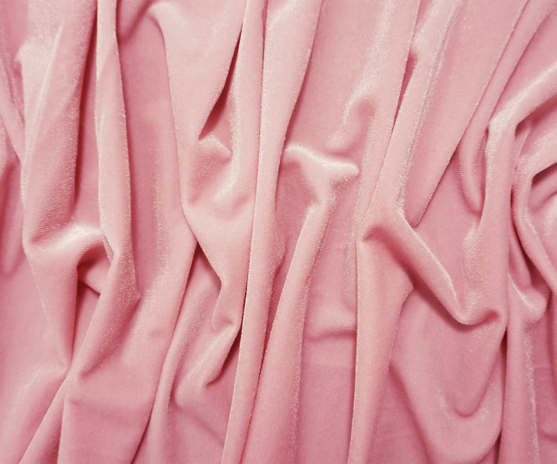 Peachskin Poly Spandex Stretch Velvet Knit Fabric