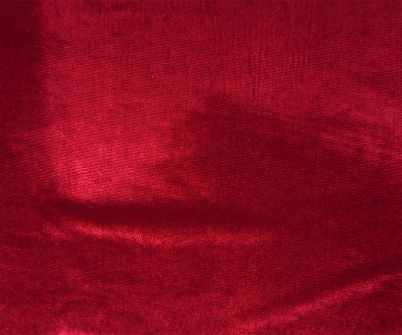 Red Poly Spandex Stretch Velvet Knit Fabric