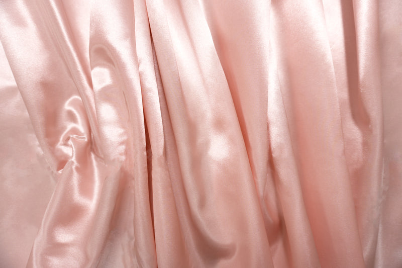 Light Pink Shiny Satin Woven Fabric