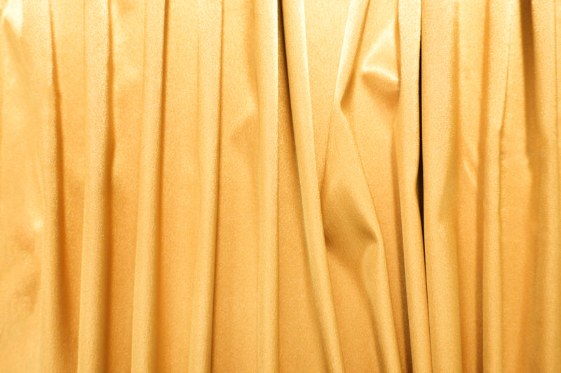 Yellow Poly Stretch Spandex Solid Satin Woven Fabric