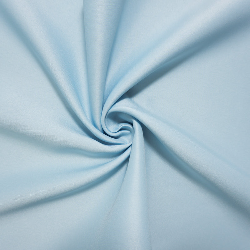 Light Blue Poly Solid Matte Satin Woven Fabric