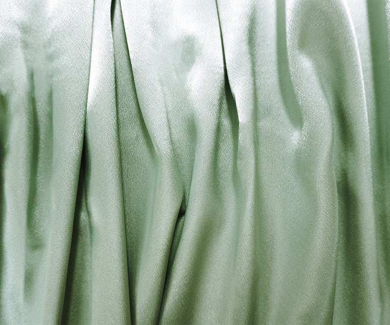 Sage Green Poly Crepe Back Satin Woven Fabric