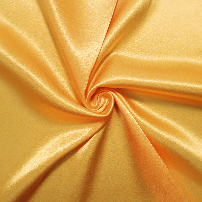 Yellow Poly Crepe Back Satin Woven Fabric