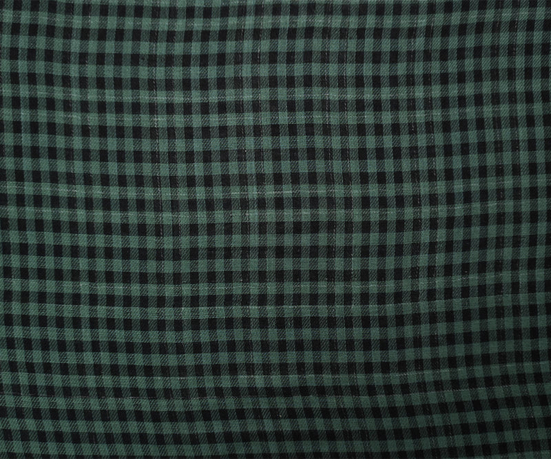 Green-Blue-Multi Cotton Plaid Double Gauze Twill Woven Fabric
