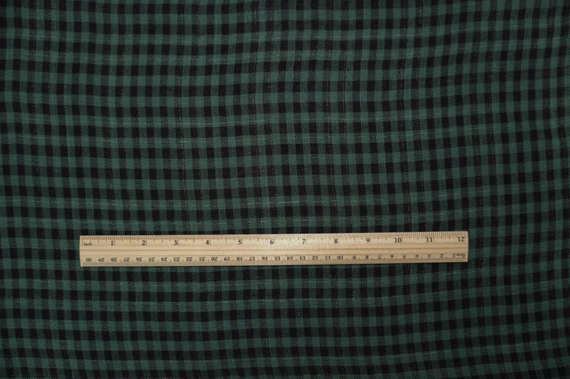 Green-Blue-Multi Cotton Plaid Double Gauze Twill Woven Fabric