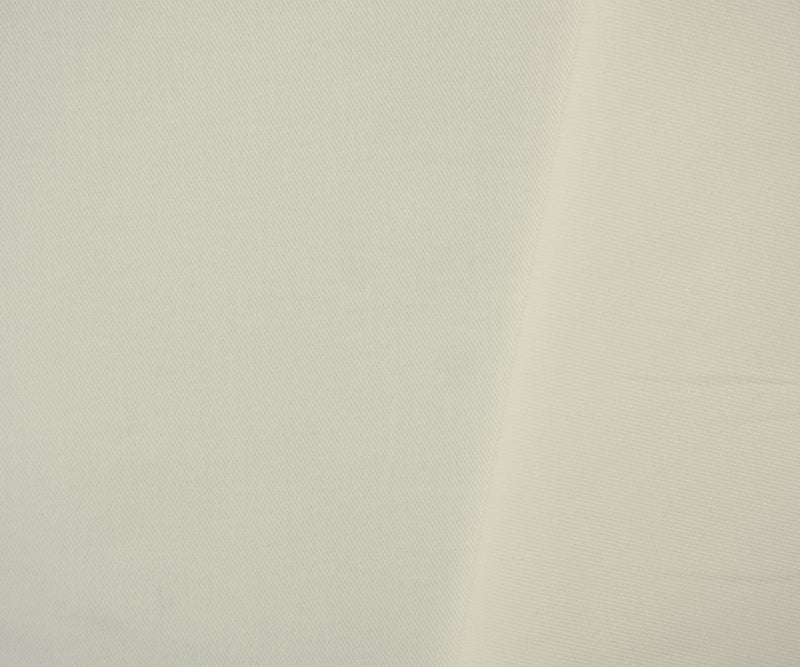 Ivory Cotton Spandex Stretch Solid Twill Woven Fabric