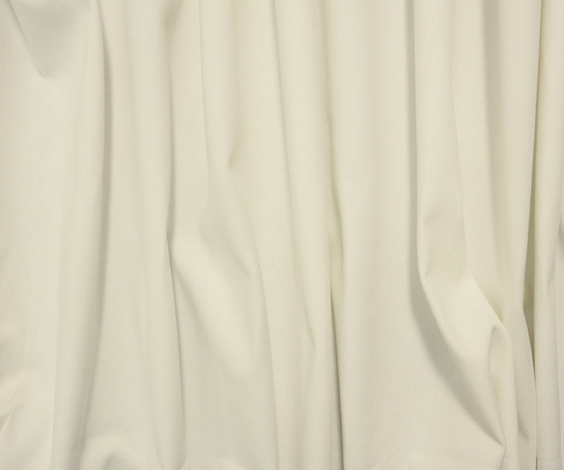 Light Ivory Cotton Stretch Solid Canvas Woven Fabric