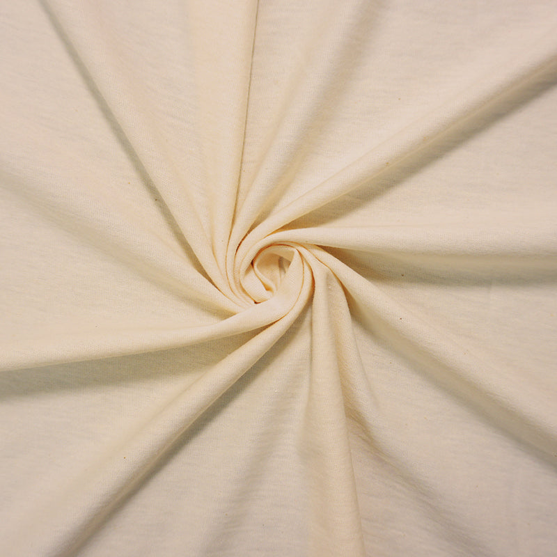 Light Beige Cotton Spandex Stretch Solid Jersey Knit Fabric