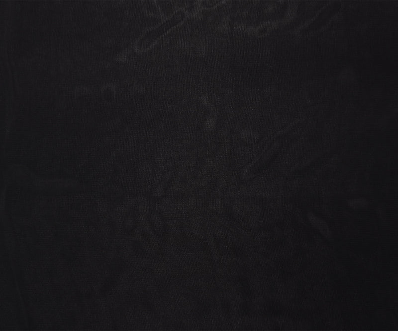 Black Cotton Solid Chiffon Woven Fabric