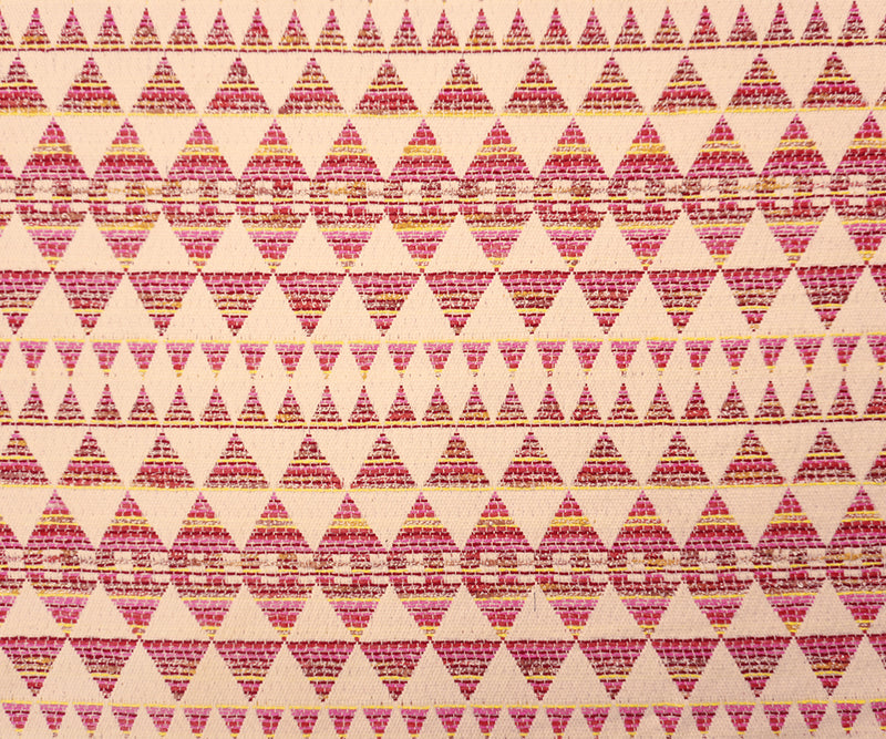White-Red-Multi Cotton Poly Triangle Tapestry Decorating Fabric