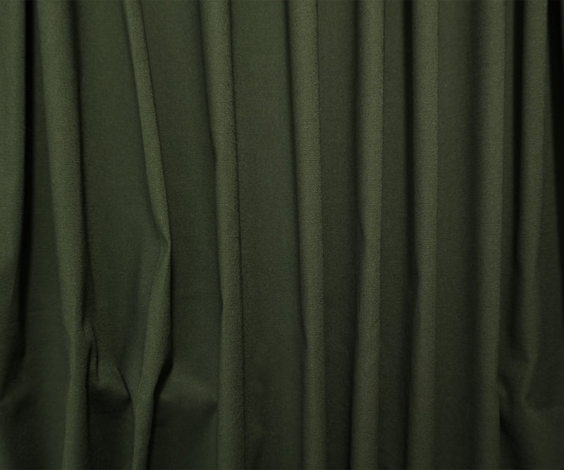 Green Cotton Spandex Stretch Solid Broadcloth Woven Fabric